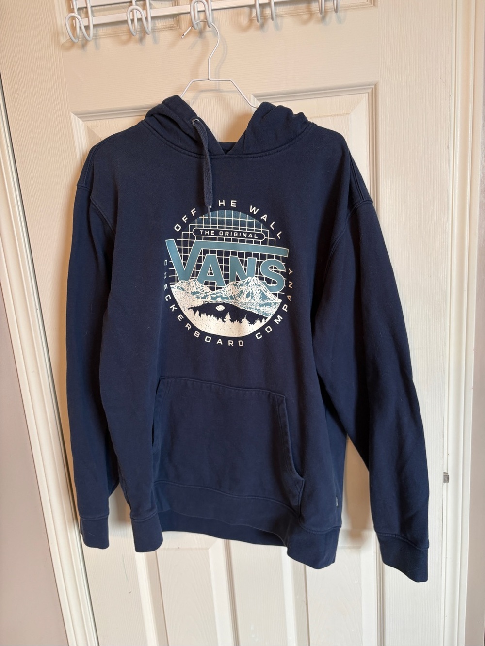 Vans Navy Graphic Pullover Hoodie with Mountain Logo